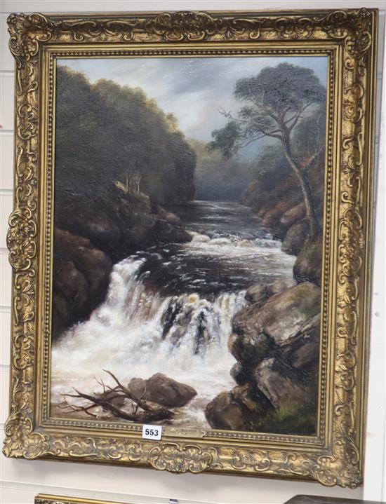 Circle of John Brandon Smith Waterfall On the Neath 60 x 44.5cm